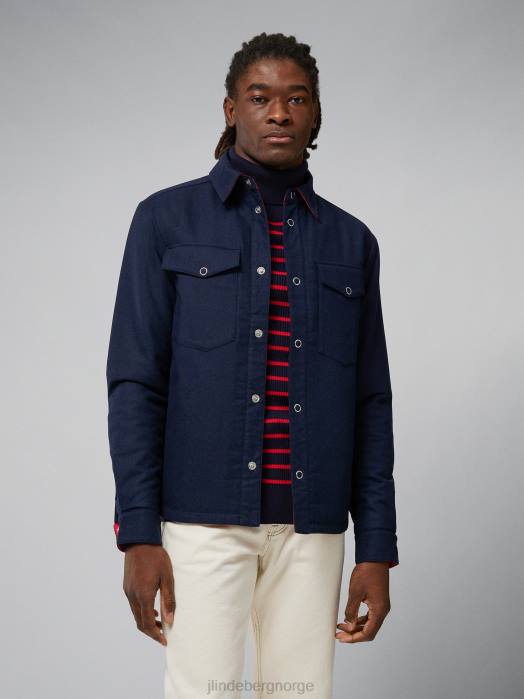 J.Lindeberg menn vendbar overskjorte med stor bro marinen klær F8642429