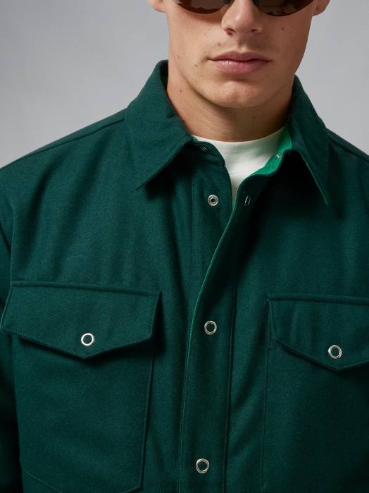 J.Lindeberg menn vendbar overskjorte med stor bro ponderosa furu klær F8642428