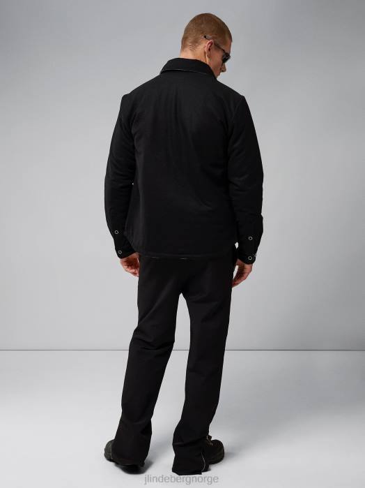 J.Lindeberg menn vendbar overskjorte med stor bro svart klær F8642427