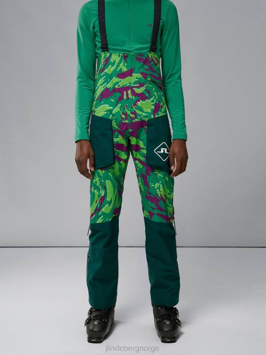 J.Lindeberg menn skallbukse med luftsmekketrykk canimol grønn klær F8641312