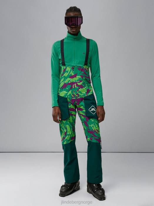 J.Lindeberg menn skallbukse med luftsmekketrykk canimol grønn klær F8641312