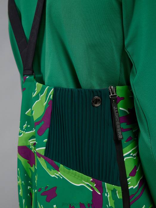 J.Lindeberg menn skallbukse med luftsmekketrykk canimol grønn klær F8641312