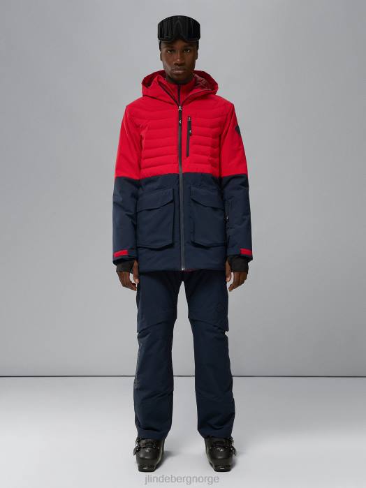 J.Lindeberg menn atlas pro parka Barbados kirsebær klær F8641301