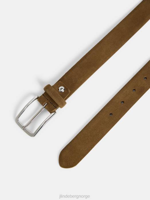 J.Lindeberg menn bobby semsket belte butternut tilbehør F8641246
