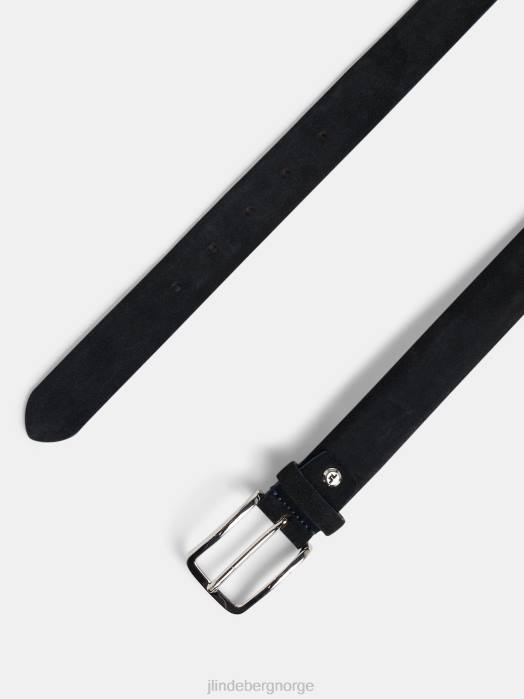 J.Lindeberg menn bobby semsket belte marinen tilbehør F8641277