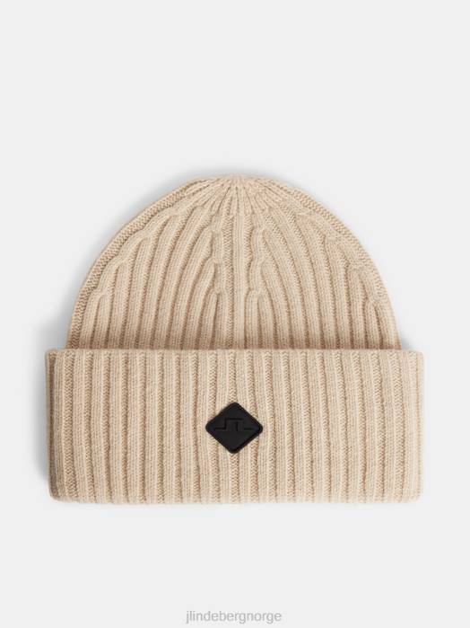 J.Lindeberg menn jive ull lue østersgrå tilbehør F8641252