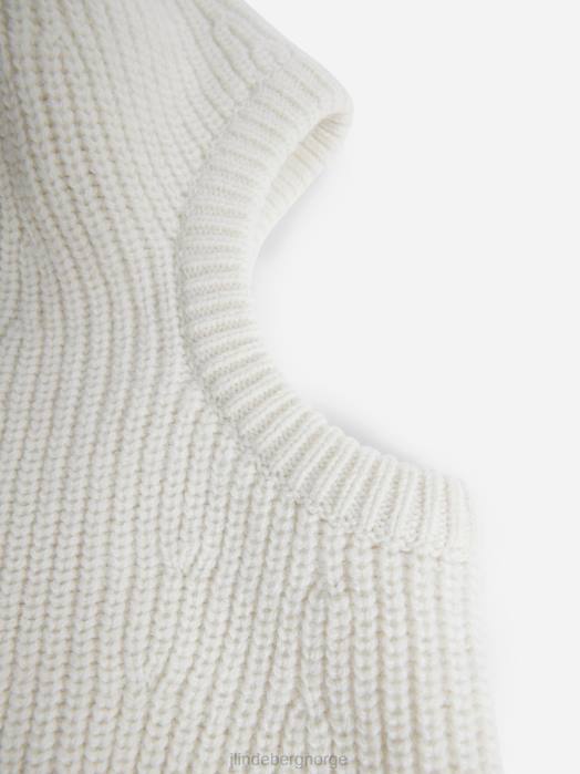 J.Lindeberg menn max strikket balaclava sky hvit tilbehør F8641234