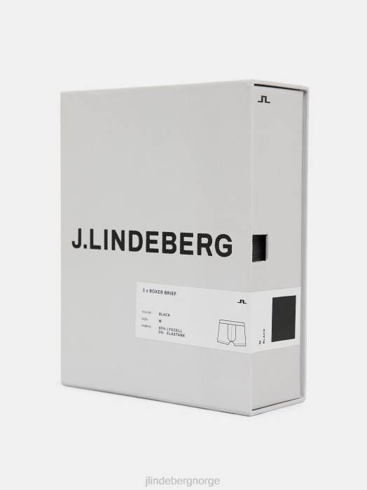J.Lindeberg menn bridge lyocell boxershorts svart tilbehør F8641260